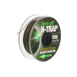 Korda Šnúrka N-TRAP Semi -Stiff 15lb Weedy Green