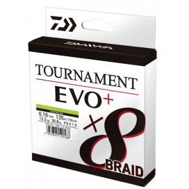 Daiwa Šnúra Tournament 8 Braid EVO + Chartreuse 0.20mm 135m