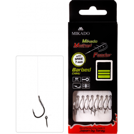 Mikado nadväzec mf s ihlou háčik s protihrotom číslo 8 / vlasec 0.25mm/10cm 8 ks