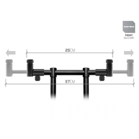 Delphin Přední Hrazda Pro 2 Pruty RPX / ProSTALX BW 25 - 37 cm Delphin Přední Hrazda Pro 2 Pruty RPX / ProSTALX BW 25 - 37 cm