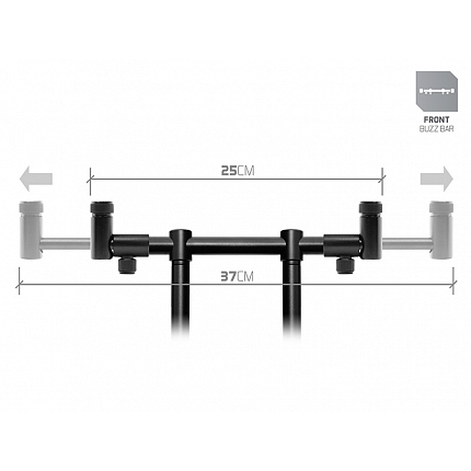 Delphin Přední Hrazda Pro 2 Pruty RPX / ProSTALX BW 25 - 37 cm