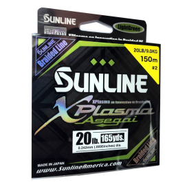 Sunline Šnúra XPlasma Asegai 150m 0,242mm 9kg LGR