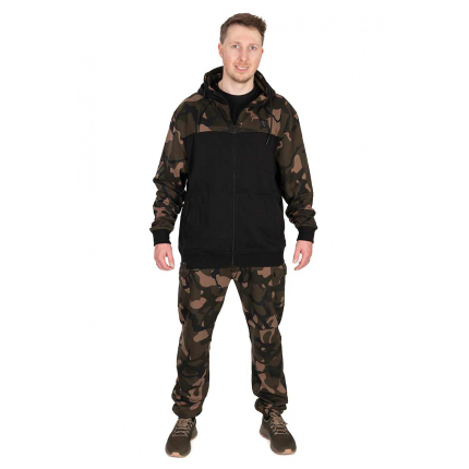 Fox Mikina LW Black Camo Split Zip Hoody