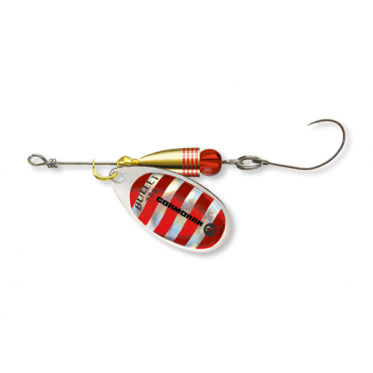 Cormoran rotačná blyskáč Bullet Spinner 1 silver red striped 3g s jednoháčikom