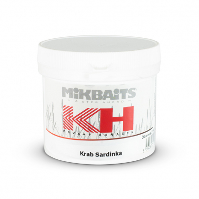 Mikbaits Krvavý Huniačik cesto 200g - Krab Sardinka Mikbaits Krvavý Huniačik cesto 200g - Krab Sardinka
