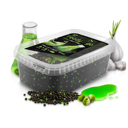 Delphin Pelety Reaxe Ready&Go Pellet Box + Booster a Nástrahy Česnek-Butyric 400 g Delphin Pelety Reaxe Ready&Go Pellet Box + Booster a Nástrahy Česnek-Butyric 400 g