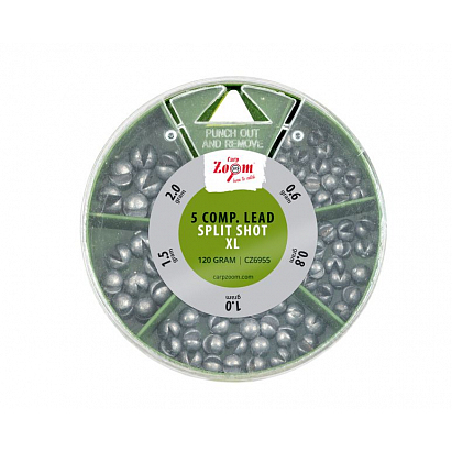 Sada broků 5 Lead Split Shot - 120 g/ vel.XL