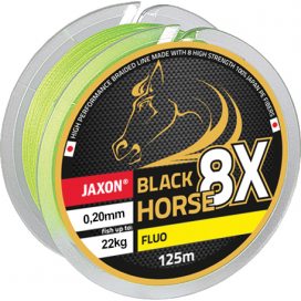 BLACK HORSE 8X FLUO BRAIDED LINE 0,20mm 1000m - Jaxon - Šňůrka BLACK HORSE 8X FLUO BRAIDED LINE 1000m