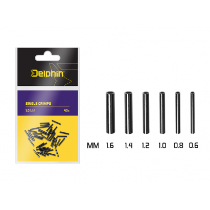 Delphin Single CRIMPS / 40ks 0.8mm Delphin Single CRIMPS / 40ks 0.8mm