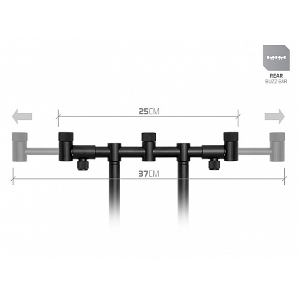Delphin Zadní Flexi Hrazda Pro 3 Pruty RPX / ProMAX BW 25-37 cm