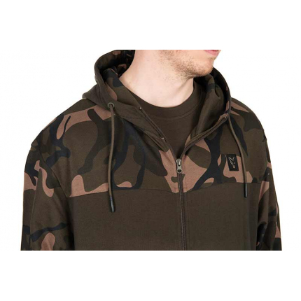Fox Mikina LW Khaki Camo Split Zip Hoody
