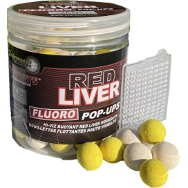 Starbaits Boilies Fluo Pop Up Red Liver 80g