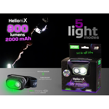 Zfish Čelovka Helionix UV