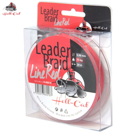 Akcia Hell-Cat Splietaná náväzcová šnúra Leader Braid Line Red 20m|0.90mm / 75kg