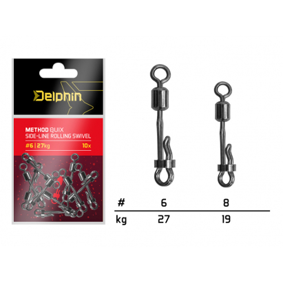 Delphin Obratlík Rýchloobratlík S Poistkou Method QuiX 10 ks #8/19kg