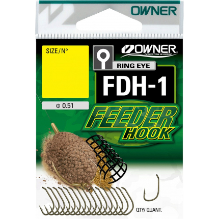 háček OWNER s očkem /17ks/ FDH-1.14: FEEDER HOOK 56941.14