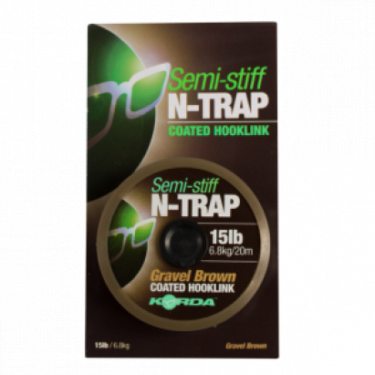 Korda Šnúrka N-Trap Semi Stiff 15lb Gravel Brown