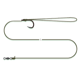 Madcat Náväzec Coated Pellet Rig 65cm 0,90 mm/1,35 mm 2/0 Sinking