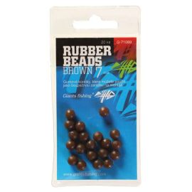 Giants Fishing Gumové guličky Rubber Beads Transparent Brown 7mm, 20ks