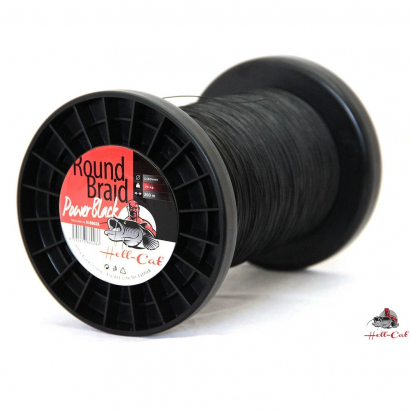 Hell-Cat Splietané šnúra Round Braid Power Black 1000m | 0,70mm (85,0kg) Hell-Cat Splietané šnúra Round Braid Power Black 1000m | 0,70mm (85,0kg)