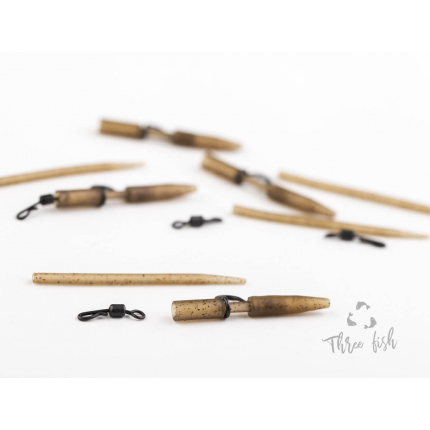 Zfish Závesky Heavy Duty Clip & Tail Rubber + QC 6 ks