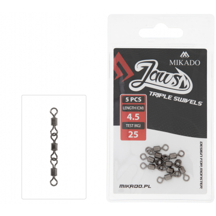 Mikado Obratlík Jaws Triple Swivels 5 Ks