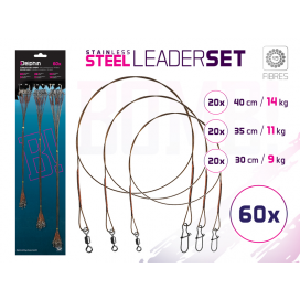 Set oceľ. laniek BOMB! S obr. a karab. / 49 vlákien