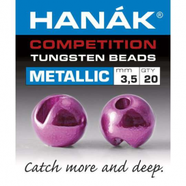 Hanák tungstenové hlavičky Metallic ružová 20ks priemer: 2,5mm