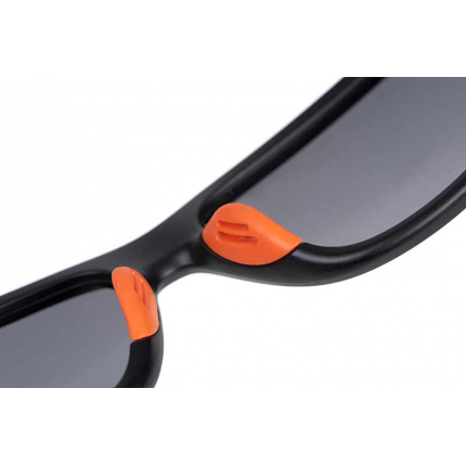 Fox Collection Black Orange Shades - Grey Lens