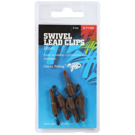 Giants fishing Záves na bočné olovo Swivel Lead Clips Brown 5ks