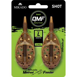 Mikado kŕmidlo method feeder shot q.m.f. systém l 60g 2 ks Mikado kŕmidlo method feeder shot q.m.f. systém l 60g 2 ks