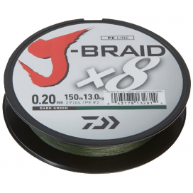 Daiwa Pletená Šnúra J-Braid Dark Green 150 m 0,06 mm 4 kg