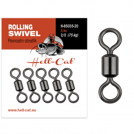 Hell-Cat Pevnostný obratlík Power Rolling Swivel 5ks|veľ.2/0 (75kg)