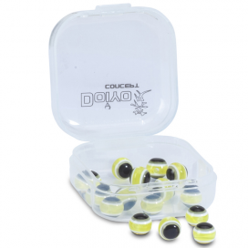 Doiyo sklenené korálky s okom Yellow 6mm 15ks