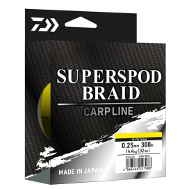 Daiwa Pletená Šnúra Superspod Braid 0,25mm 14,40kg 300m Daiwa Pletená Šnúra Superspod Braid 0,25mm 14,40kg 300m