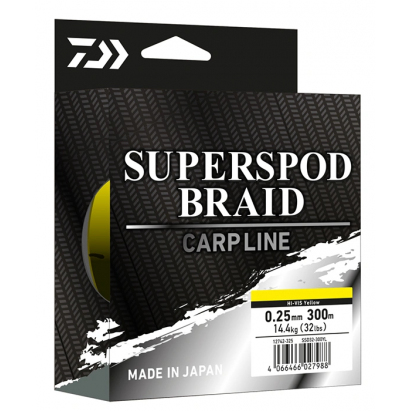 Daiwa Pletená Šnúra Superspod Braid 0,25mm 14,40kg 300m