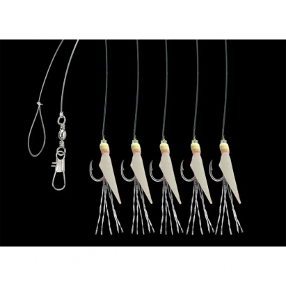 Aquantic nadväzec Real Skin Leader Rig 5 háčikov veľkosť 10 dĺžka 150cm natural Aquantic nadväzec Real Skin Leader Rig 5 háčikov veľkosť 10 dĺžka 150cm natural