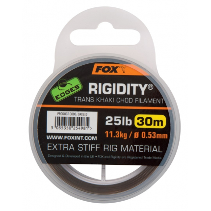 Fox Náväzcový Vlasec Edges Rigidity Chod Filament 30 m Trans Khaki