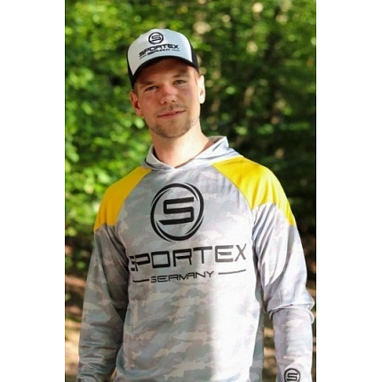 Sportex Tričko s Dlouhým Rukávem Dres UPF 50 Žluto/Šedé