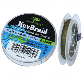 Giants fishing Splétaná šnůra na dravce KevBraid 20m, 0,24mm, 15kg 