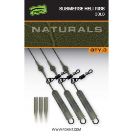 Fox Montáž Naturals Submerge Heli Rig Leaders 75cm 3ks