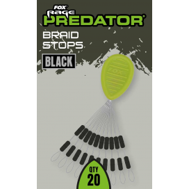 Fox Rage Predator Braid Stops - Čierna