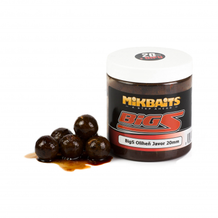 Mikbaits Boilie v Dipu BIGSAT Oliheň Javor 250ml