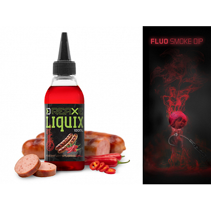 Delphin Fluo Dip D SNAX LiquiX Frankfurtská klobása-Chilli 100 ml