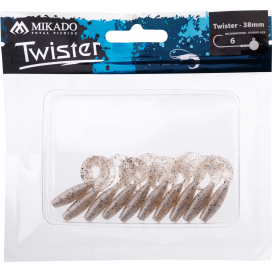 Mikado nástraha twister 38mm/ pepper pearl 10 ks