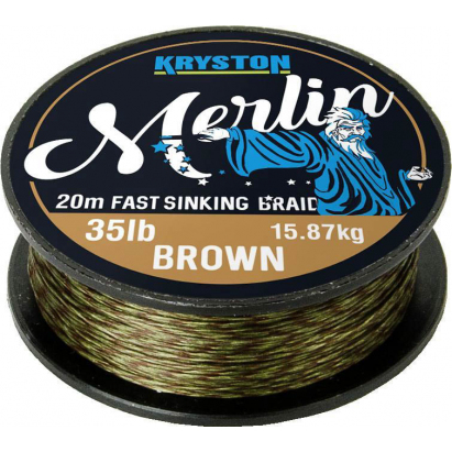 Kryston pletené šnúrky - Merlin fast sinking braid pieskový 35lb 20m Kryston pletené šnúrky - Merlin fast sinking braid pieskový 35lb 20m