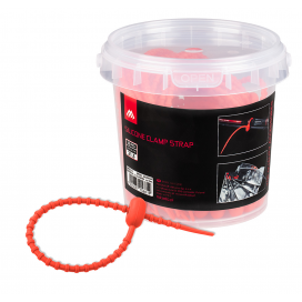 Mikado Band Silikonový Klipový Pásek 21,5 Cm/červená 50 Ks