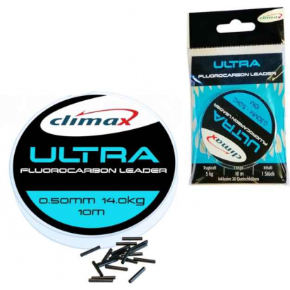 Climax Fluorocarbon 100% 10m Priemer: 0,50mm, nosnosť 14kg Climax Fluorocarbon 100% 10m Priemer: 0,50mm, nosnosť 14kg