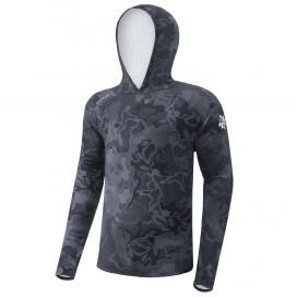 Giants fishing Funkční tričko s dlouhým rukávem UV50+Hoodie Camo Grey|vel.XL