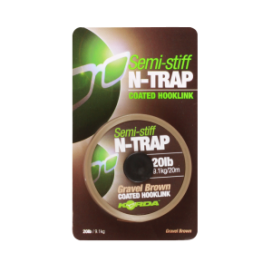Korda náväzcová šnúra N-TRAP Semi -Stiff 30lb Gravel Brown (hnedá)